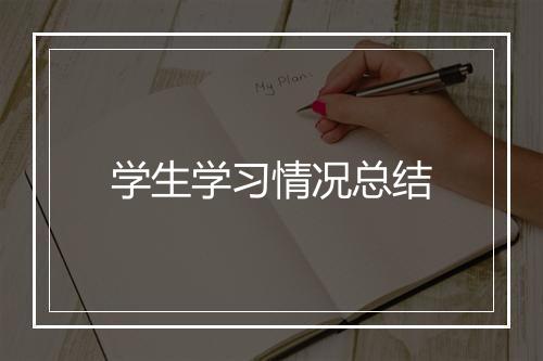学生学习情况总结